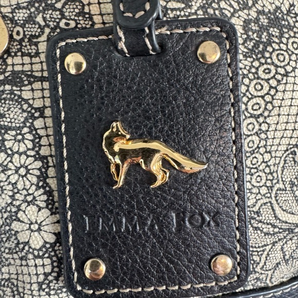 EMMA FOX NATURAL LEATHER PAISLEY PRINT FRAME SATCHEL CROSSBODY BAG - Picture 4 of 7